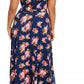 Vestido longo feminino Love Squared, plus size, estampa floral, azul, tamanho 2X