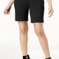 Bermuda feminina com acabamento em tachas INC International Concepts, preta, tamanho 10