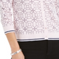 Cardigan feminino com estampa geométrica e pontas Charter Club, rosa, tamanho 2XL