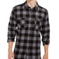 Camisa de flanela xadrez Levi's Yanda Buffalo masculina, cinza, tamanho pequeno