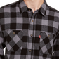 Camisa de flanela xadrez Levi's Yanda Buffalo masculina, cinza, tamanho pequeno