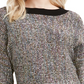 Suéter feminino metálico com manga dolman Bar III, preto, tamanho XX-G