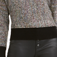 Suéter feminino metálico com manga dolman Bar III, preto, tamanho XX-G