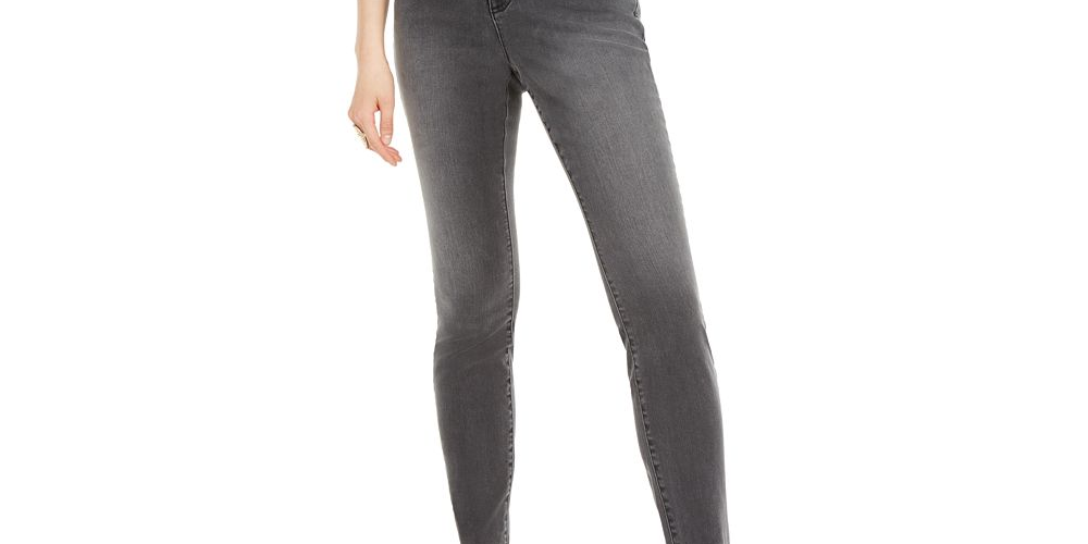 Calça jeans skinny INCEssentials feminina da INC International Concepts, cinza, tamanho 18
