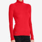 Suéter Ralph Lauren Feminino Vermelho com Canelado e Manga Longa, Gola Alta, Tamanho XXG