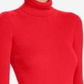 Suéter Ralph Lauren Feminino Vermelho com Canelado e Manga Longa, Gola Alta, Tamanho XXG