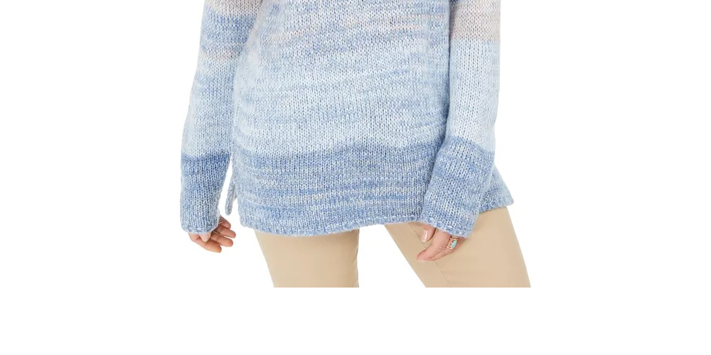 Suéter feminino estilo &amp; co com decote em V, cinza, tamanho X-S