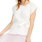 Blusa Alfani Feminina Amarrada na Frente, Branca, Tamanho XG