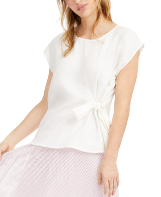 Blusa Alfani Feminina Amarrada na Frente, Branca, Tamanho XG