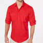 Camisa de manga comprida Warren masculina Alfani laranja tamanho pequeno