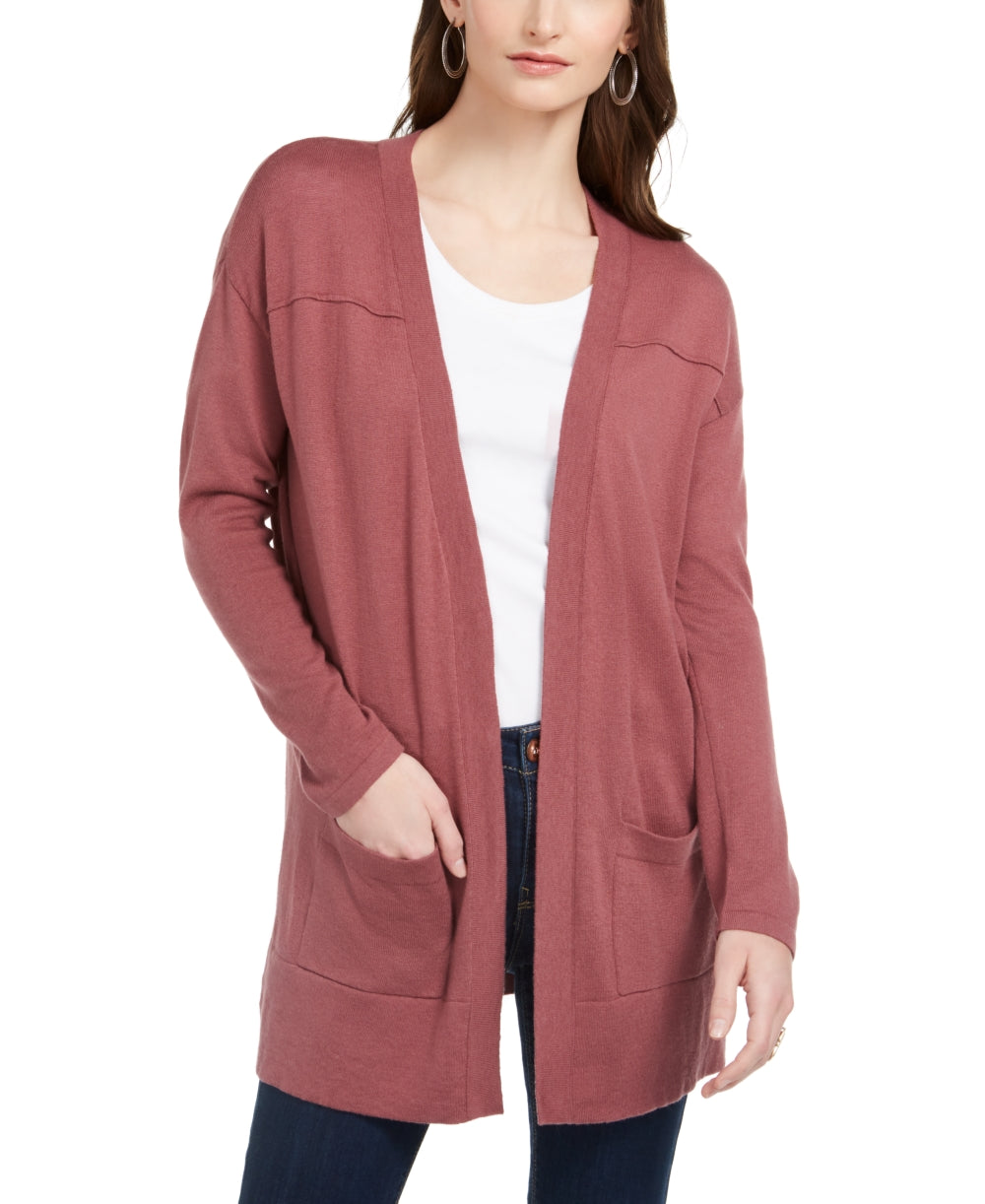 Cardigan feminino estilo &amp; co rosa tamanho extrapequeno