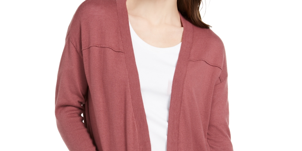 Cardigan feminino estilo &amp; co rosa tamanho extrapequeno
