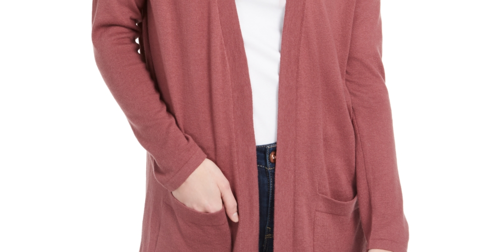 Cardigan feminino estilo &amp; co rosa tamanho extrapequeno