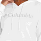 Moletom com capuz feminino Columbia Plus com estampa de logotipo French Terry, branco, tamanho 3X