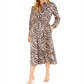 Vestido-camisa Becca Tilley X Bar III com estampa animal, preto, tamanho GG