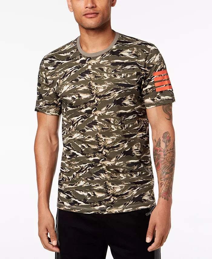 Camiseta masculina estampada de manga curta e ajuste clássico da INC International Concepts, laranja, tamanho XX-G