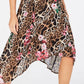 Vestido feminino sem mangas estampado animal/floral da INC International Concepts, tamanho 12
