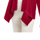Cardigan feminino JM Collection com nervuras mistas e botões, tamanho vinho, pequeno e pequeno