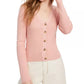 Cardigan Cropped Canelado Ultra Flirt Junior's, Bege Pêssego, Tamanho Grande