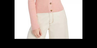 Cardigan Cropped Canelado Ultra Flirt Junior's, Bege Pêssego, Tamanho Grande