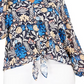 Blusa transparente floral plus size feminina INC International Concepts, azul, tamanho 0X