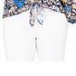 Blusa transparente floral plus size feminina INC International Concepts, azul, tamanho 0X
