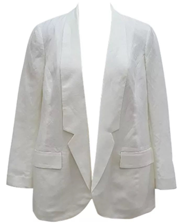 Blazer Cardigan Feminino Alfani Branco Tamanho P