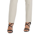Calça social feminina listrada DKNY com frente lisa e perna reta, marrom, tamanho 6