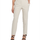 Calça social feminina listrada DKNY com frente lisa e perna reta, marrom, tamanho 6