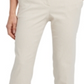 Calça social feminina listrada DKNY com frente lisa e perna reta, marrom, tamanho 6