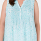 Top plissado estampado plus size feminino Charter Club Aqua tamanho 2X
