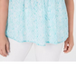 Top plissado estampado plus size feminino Charter Club Aqua tamanho 2X