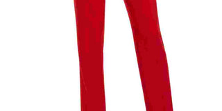 Kasper Women's Slim Straight Leg Trousers Red Size 12 Petite