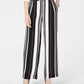 Calça feminina listrada John Paul Richard, preta/branca, tamanho P