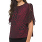 Blusa feminina Michael Kors com estampa animal e miçangas, vermelha, tamanho médio