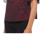 Blusa feminina Michael Kors com estampa animal e miçangas, vermelha, tamanho médio