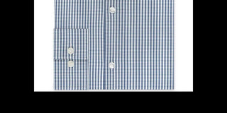 Camisa social masculina Calvin Klein Extra Slim Fit Performance Stretch com regulagem de temperatura e xadrez, azul, tamanho 34-35