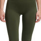 Leggings de ginástica femininas DKNY, cintura alta, tamanho XL, verde