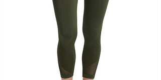 Leggings de ginástica femininas DKNY, cintura alta, tamanho XL, verde