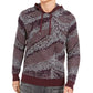 Suéter de malha com capuz Jax da INC International Concepts masculino, vinho/cinza, tamanho XXX-G