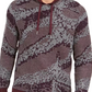 Suéter de malha com capuz Jax da INC International Concepts masculino, vinho/cinza, tamanho XXX-G
