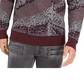 Suéter de malha com capuz Jax da INC International Concepts masculino, vinho/cinza, tamanho XXX-G