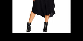 City Chic Women's Plus Tiered Midi Dress Black Size Petite Small