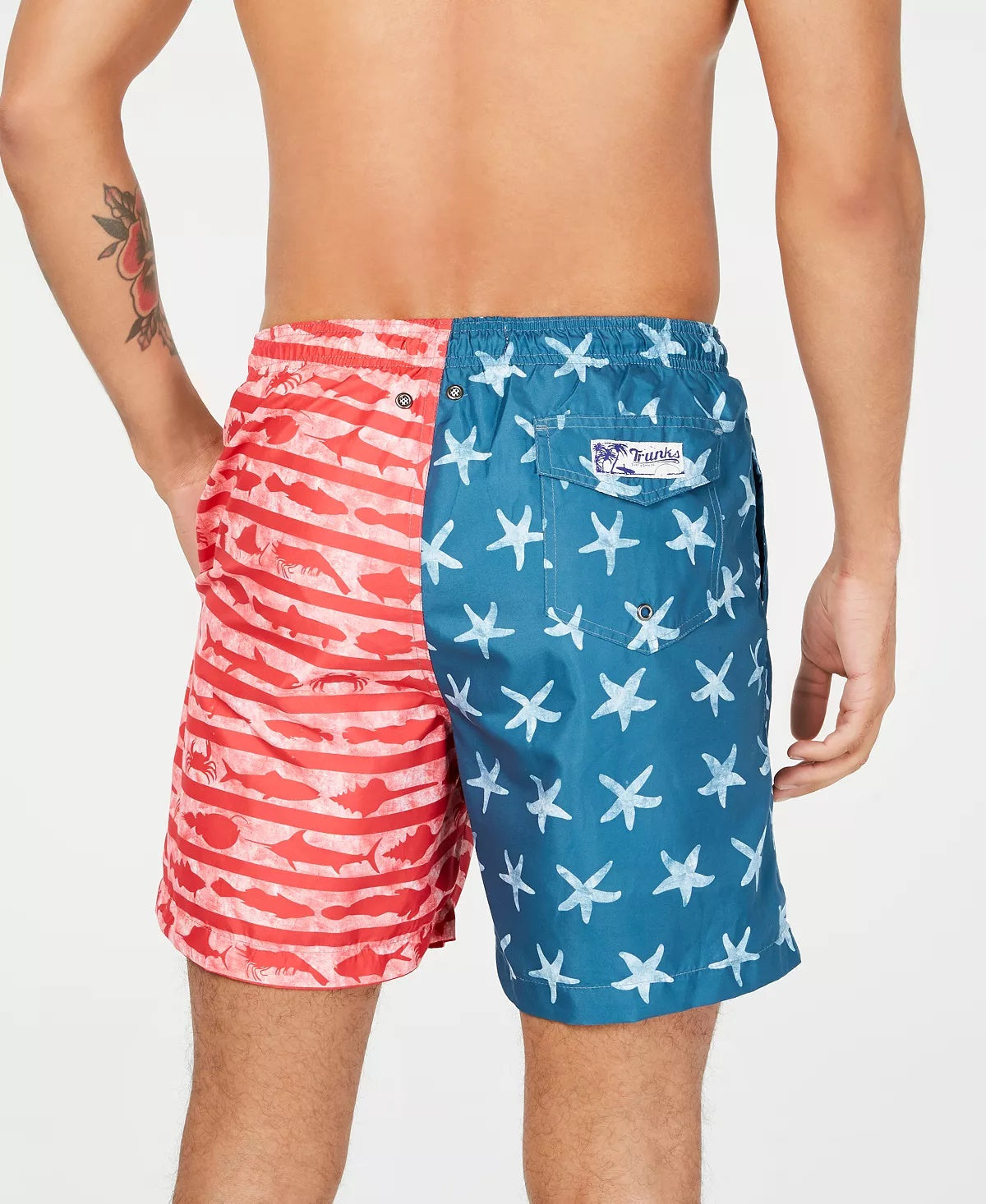 Trunks Surf &amp; Swim Co Calções de Banho Masculinos 6 Azul Tamanho XX-Grande