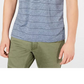 INC International Concepts Masculino Listrado Henley Cinza Tamanho XX-Grande