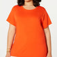 Tommy Hilfiger Top Plus com Amarração na Cintura Feminino Laranja Tamanho 2X