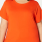 Tommy Hilfiger Top Plus com Amarração na Cintura Feminino Laranja Tamanho 2X