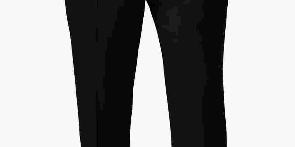 Calça social Haggar masculina grande e alta, premium, confortável, elástica, ajuste clássico, lisa, frente plana, preta, tamanho 46x32