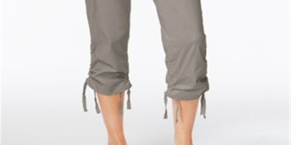 Calça cargo curta feminina INC International Concepts Curvy Fit, cinza, tamanho 10