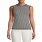 Anne Klein Regata Listrada Sem Mangas Feminina Preta Tamanho -XS